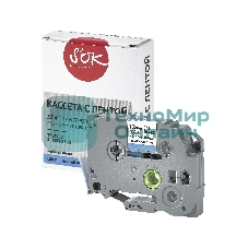 Кассета с лентой S'OK by Sakura Printing TZEFX531 для Brother, черный на синем, 12мм/8м, наклейка