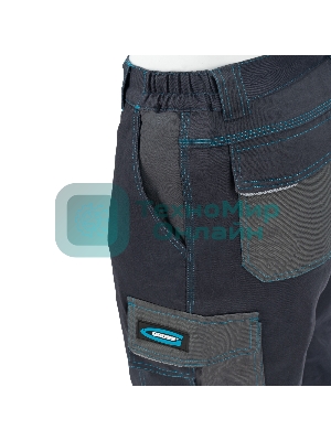 Брюки профессиональные рабочие, 97% хлопок 3% спандекс, L Gross