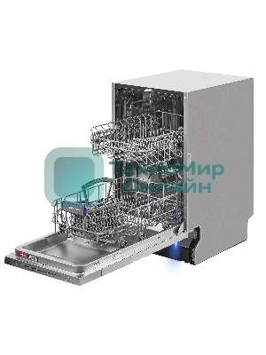 Встраиваемая посудомоечная машина Maunfeld MLP-08S, серебристый, 44.8 см, 9 компл., 49 дБ, класс A++