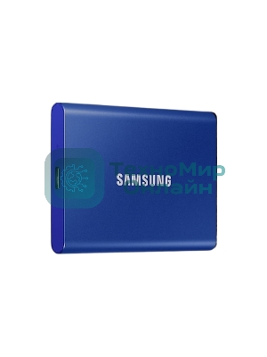 Внешний SSD Samsung T7, 2TB, USB 3.2 Gen 2 Type-C, R/W 1050/1000, синий