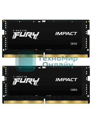 Оперативная память Kingston Fury Impact, DDR5, 32GB (2x16GB), 5600MHz, CL40, SO-DIMM