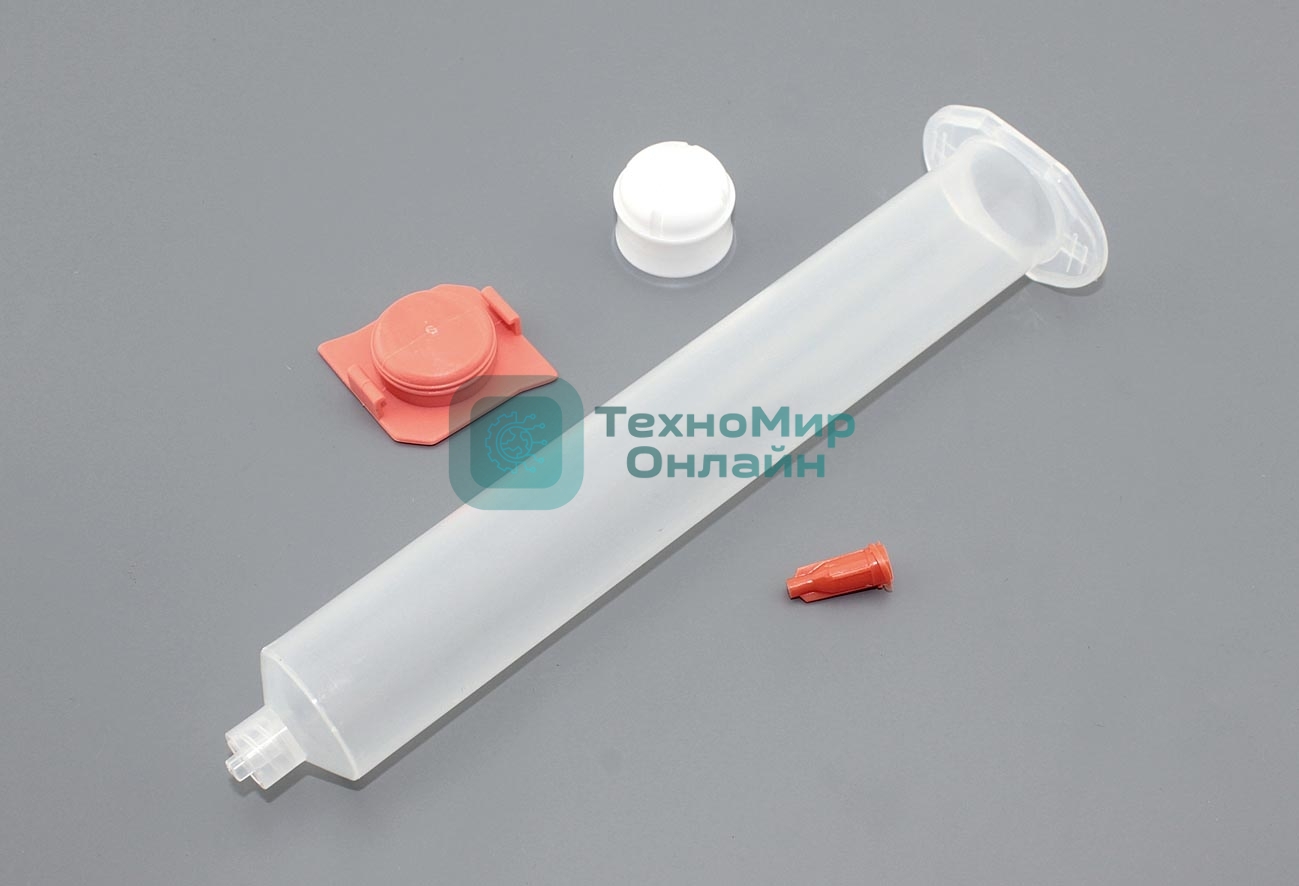 Промышленный шприц 55 мл с красной крышкой 10 шт