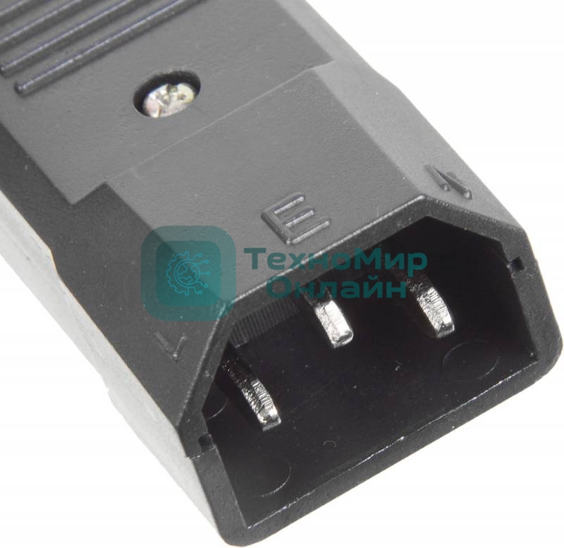 Вилка Lanmaster IEC 60320 C14 10A 250V разборная черная