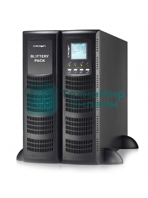 Источник бесперебойного питания CROWN On-Line CMUOA-300X-6K 6000VA/5400W, корпус металл, TOWER&RACK, 3U+3U, АКБ 16*12V/7AH, PF-0.9, AVR 110-300V, порт USB+RS-232, EPO, розетки - клемная колодка (Ph+N+GND), входной кабель 2,5 м, вентилятор охлаждения, автомат, слот для SNMP, порт для доп. батарейных кабинетов, работа в параллель, ПО