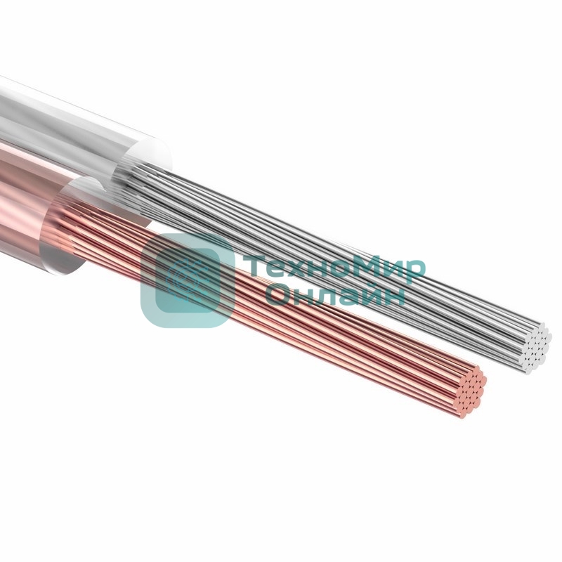 Кабель акустический Rexant 2х2,50 мм², прозрачный SILICON, мини-бухта 10 м