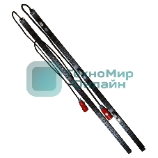 Вертикальный блок розеток, 3-фазный, 6xC19 + 36xC13, 380V, 16A, шнур 2 метра, вилка IEC309