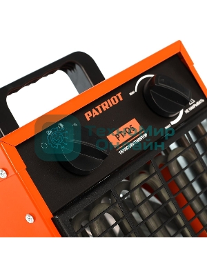 Калорифер PATRIOT PT-Q 5 220В терморегулятор, нерж.ТЭН, шнур с промышленной вилкой