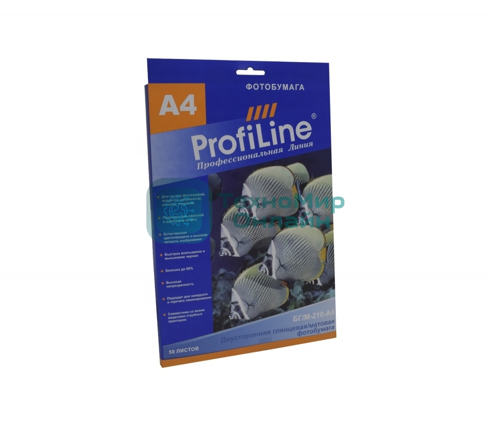 БГ/М-210-А4-50 Фотобумага двухсторонняя глянцевая/матовая, 210 г/м2, А4, 50л, 5760 dpi (Mi)