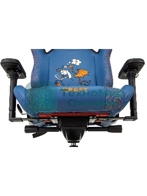 Кресло игровое Knight Craft Dragon синий эко.кожа крестов. металл