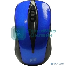 Мышь беспроводная Oklick 675MW черный/синий, 800 dpi, радиоканал, USB, кнопки - 3
