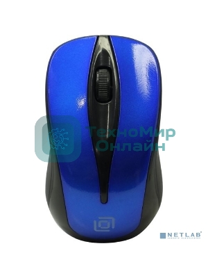 Мышь беспроводная Oklick 675MW черный/синий, 800 dpi, радиоканал, USB, кнопки - 3