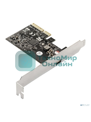 Контроллер ExeGate EXE-321 EX293839RUS (PCI-E x4 v3.0, 20Gbps (USB3.2 GEN2x2) Type-C ext., ASMedia Chipset ASM3242)