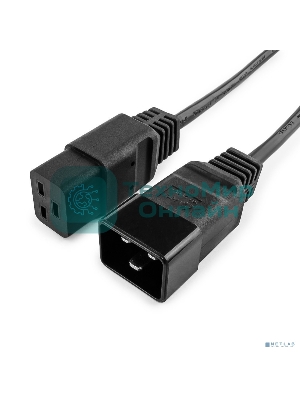 Кабель питания для UPC Gembird/Cablexpert, 1.5м, С19 - C20, 16А, черный, с заземлением