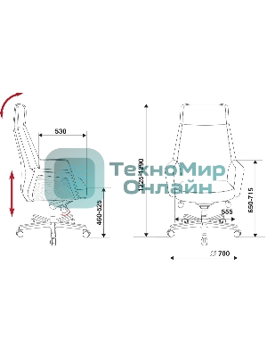 Кресло Бюрократ ANTONIO черный, кожа