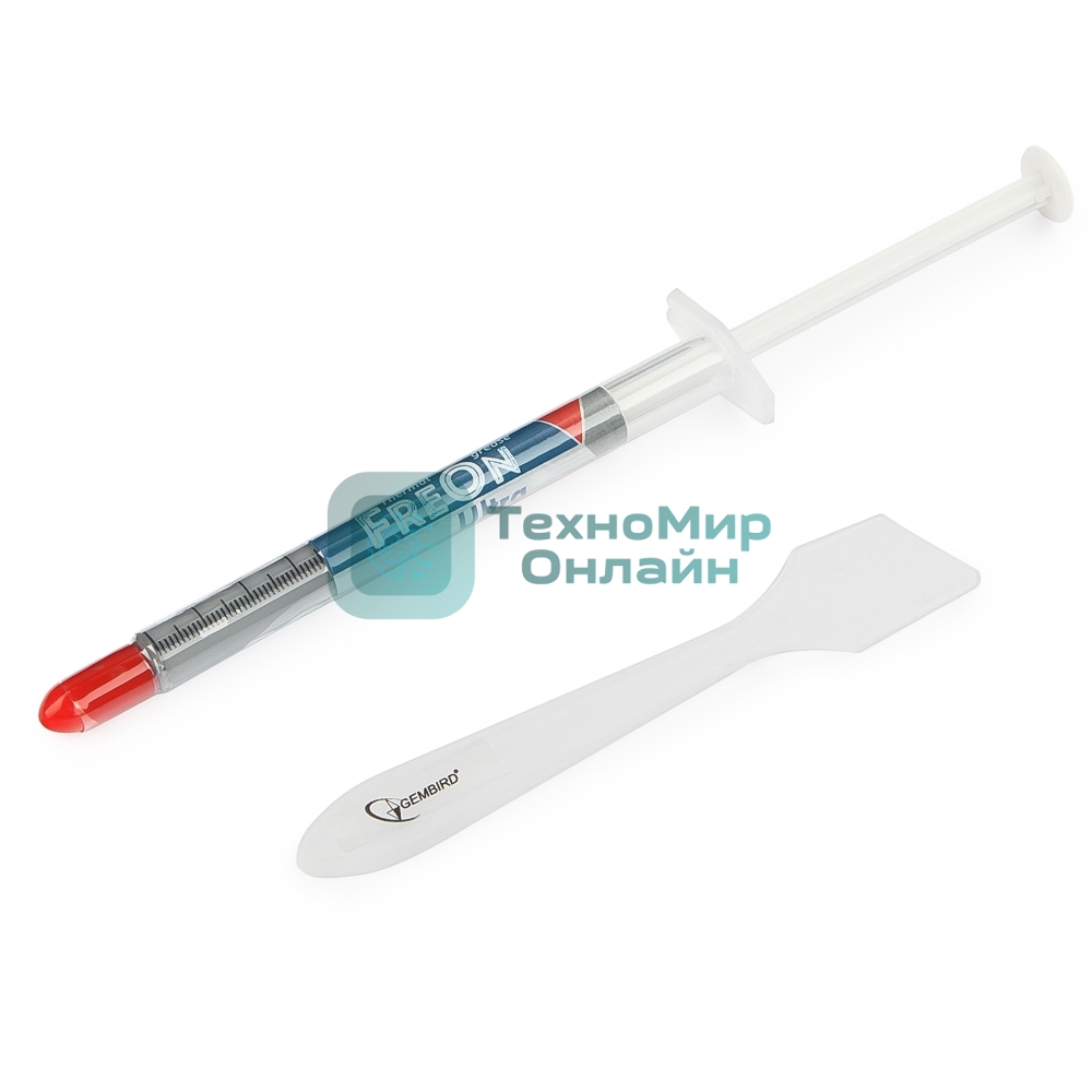 Термопаста Gembird FreOn Ultra GF-21-1.5 для радиаторов, 1,5гр, шприц