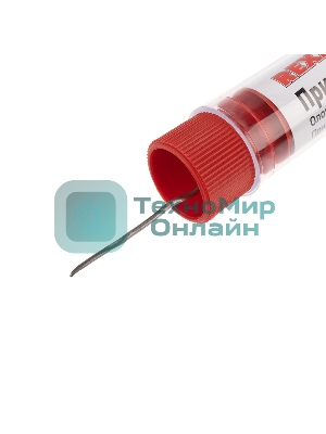 Припой без канифоли ПОС-40 Rexant, 10 г, Ø1.0 мм, (олово 40%, свинец 60%), колба