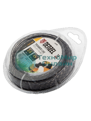 Леска для триммера Denzel двухкомпонентная эллипс 2,4мм х 15м, блистер EXTRA CORD