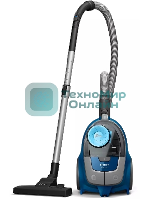 Пылесос Philips XB2022/01 темно-синий, 360/1800 Вт, уборка сухая, пылесборник контейнер 1.3 л