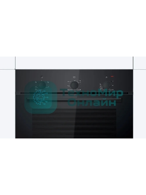 Духовой шкаф Bosch HBF011BA1T Serie 2, черный, класс энергоэффективности А, 4 режима,71 литр, сделано в Турции