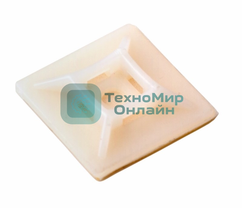 Площадка под винт самоклеящаяся Rexant 28х28 мм, белая, упаковка 100 шт.