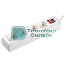 Удлинитель 4х1.5 м с заземл. 16А IP20 У04К с выкл. ПВС 3х1 ИЭК WYP10-16-04-01-ZK-17