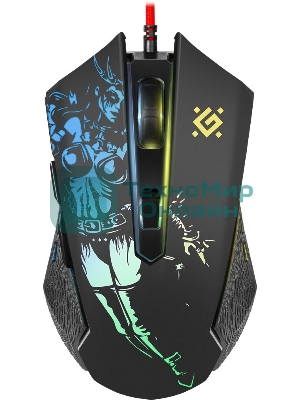 Мышь проводная Defender Sin'Sister GM-933 черный, 7200 dpi, USB, кнопки - 6