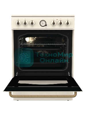 Плита электрическая Gorenje GECS6B70CLI бежевая, конфорок 4 электрических, духовка 71 л, 60 см x 85 см x 60 см