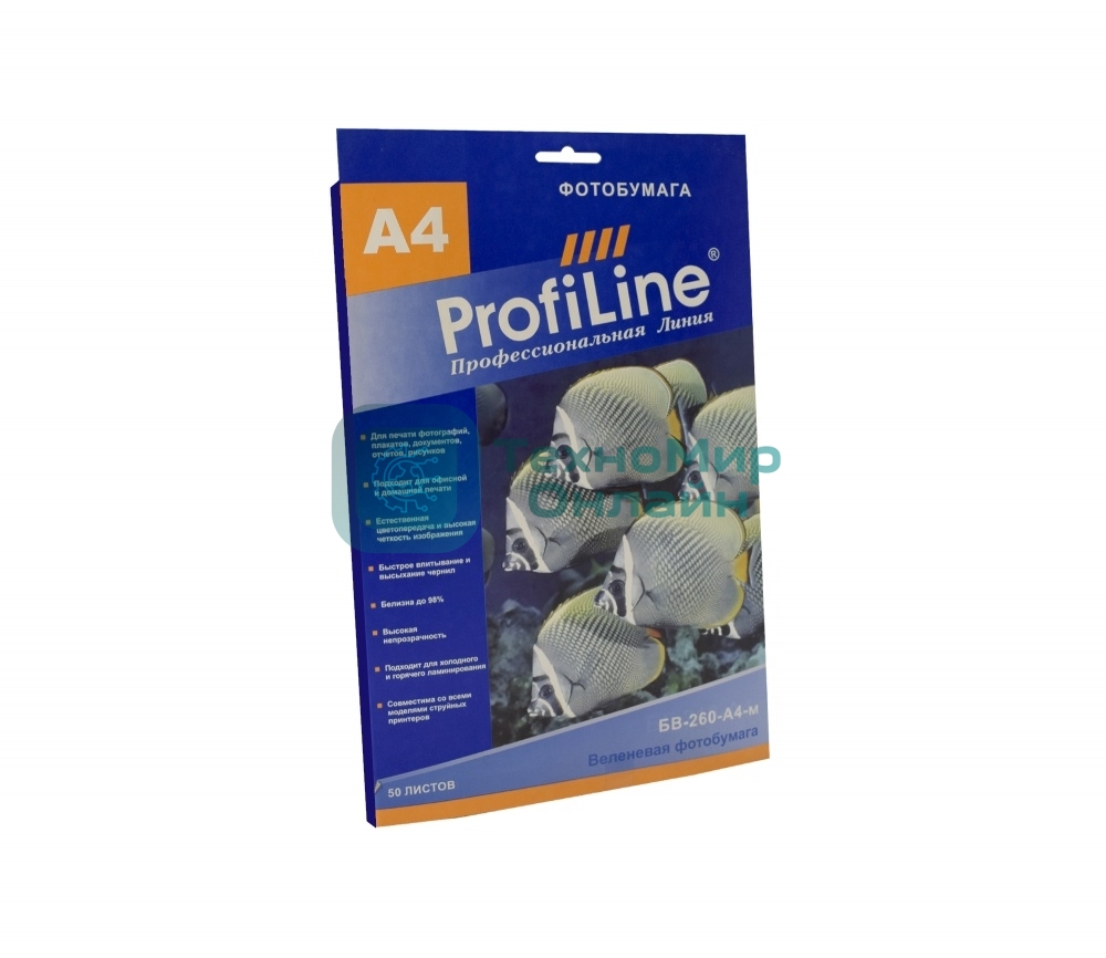 БВ-260-А4-м-50 Фотобумага веленевая микропористая фактурная, 260г/м2, А4, 50л, 2880 dpi