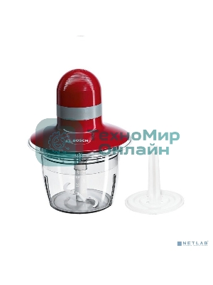 Измельчитель электрический Bosch MMR08R2 0.8л. 400Вт красный