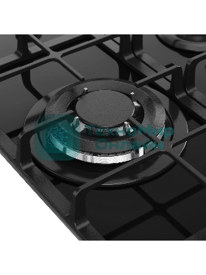 Варочная панель Monsher, газ, High-Tech, 45 см, автоматический электроподжиг, газ-контроль, форсунки под сжиженый газ, SABAF конфорки, чугунные решетки, черный