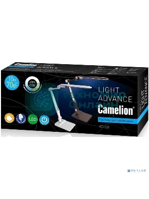 Светильник Camelion KD-831 C01 бел LED (Свет-к наст.10 Вт,230В, осн+струбц.,600 лм,сенс.рег.ярк и .тем)