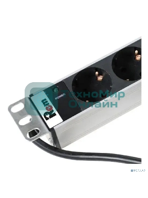 Верт. блок розеток Rem-16 с инд., 25 Shuko, 16A, алюм., 42-48U, шнур 3 м