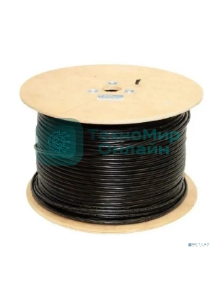 Кабель 5bites FS5525-305BPE-M FTP/SOLID/5E/24AWG/COPPER/PE/BLACK/OUTDOOR/MSGR/DRUM/305M