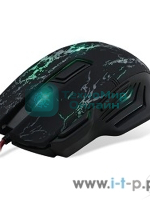 Мышь проводная Crown Gaming CMXG-601 черный, 1800 dpi, USB, кнопки - 7