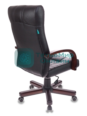 Кресло Бюрократ KB-10/WALNUT черный, экокожа