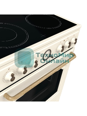 Плита электрическая Gorenje GECS6B70CLI бежевая, конфорок 4 электрических, духовка 71 л, 60 см x 85 см x 60 см