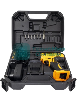 Дрель-шуруповерт аккумуляторная Вихрь ДА-16Л-2К 72/14/32, Аккумуляторная, 16В, 2 АКБ, Кейс