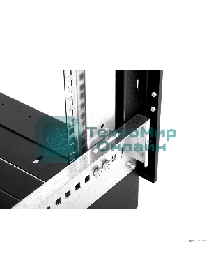 Шкаф коммутационный ЦМО ШТК-М-18.6.6-1ААА-9005 18U 600x600 мм пер. дв. стекл задн. дв. стал.лист 2 бок. пан. направл. под закл.гайки 270 кг черный