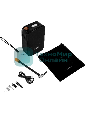 Автомобильный компрессор Digma QBK-120B черный, шланг 0.2м