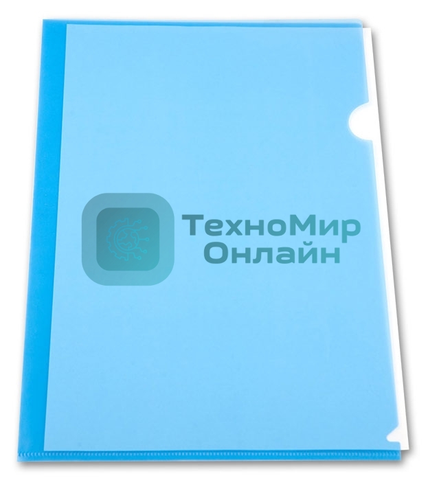 Папка-уголок Бюрократ -EE310/1BLU A4, пластик, 0.15мм, синий