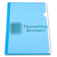 Папка-уголок Бюрократ -EE310/1BLU A4, пластик, 0.15мм, синий