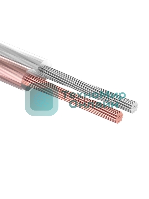 Кабель акустический Rexant 2х1,00 мм², прозрачный SILICON, мини-бухта 10 м