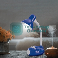 Светильник настольный Rexant Смелый Летчик на основании, с цоколем Е27, 60 Вт, цвет синий