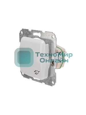 Розетка Kranz 1-ая керамика DEA с/з с крышкой с/у 16А мех. белый