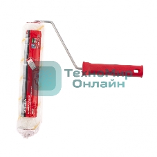 Валик в сборе Matrix полиакрил желтая полоса, 250 мм, ворс 12 мм, D 36 мм, D ручки 6 мм