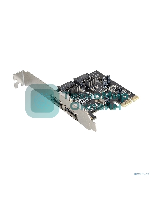 Контроллер ExeGate EXE-501 PCI-E 2.0, SATA3 6Gb/s, 2 int+2 ext (OEM)
