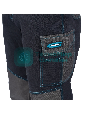 Брюки профессиональные рабочие, 97% хлопок 3% спандекс, L Gross