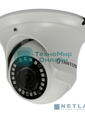 Уличная антивандальная 2 мегапиксельная IP камера Tantos TSi-Ee25FP (2.8) с ИК подсветкой