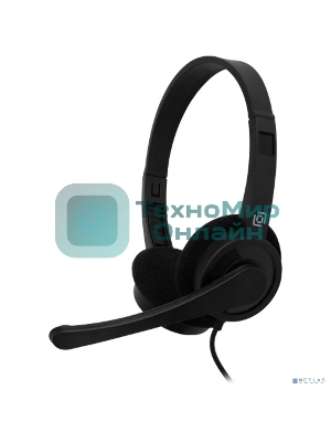Гарнитура проводная с микрофоном Оклик HS-M600 черный 1.8м накладные оголовье (1900372)