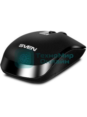 Мышь беспроводная SVEN RX-260W черный, 1600 dpi, радиоканал, USB, кнопки - 4